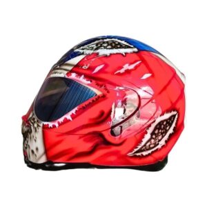 puerto rican flag custom handmade helmet left side