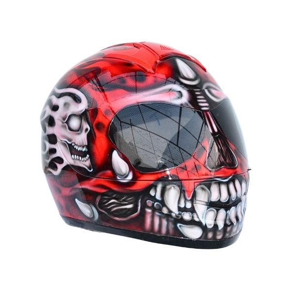 2_Red-ghost-helmet 1 Red ghost style custom handmade motorcycle helmet right side
