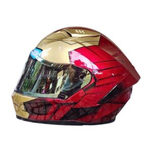 Ironman custom handmade motocycle helmet left side