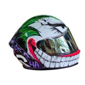 Joker custom handmade motorcycle helmet right side