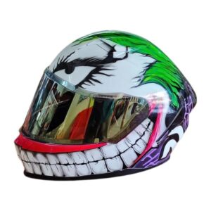 Joker custom handmade motorcycle helmet left side