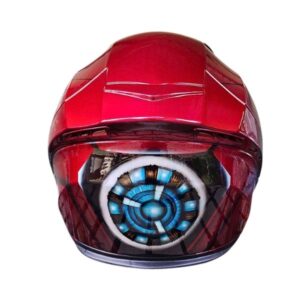 Ironman custom handmade motocycle helmet back side