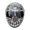 black and white skull style custom handmade motorcycle helmet