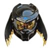 all black with golden tips predator custom handmade motorcycle helmet