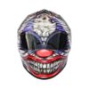 purple ghost joker style custom handmade motorcycle helmet