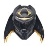 all matt black with golden tips predator style custom handmde motorcycle helmet