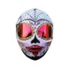 spider sugar skull style custom handmade motocycle helmet