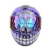 purple skull helmet with teeth custom handmade motorcycle helmet