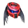 red with xxx predator style custom handmade motorcycle helmet