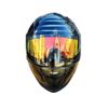 golden teeth cool smiley custom handmade motorcycle helmet