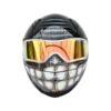 black smiley with golden oakley glasses style custom handmade motorcycle helmet