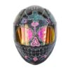 flower women sugar skull style custom handmade motorcycle helmet.