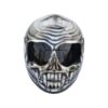 black ghost style custom handmade motocycle helmet