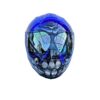 blue ghost style custom handmade motocycle helmet