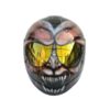 brown ghost style custom handmade motocycle helmet