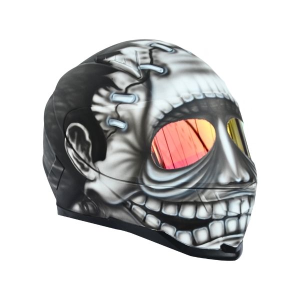2_Funny-man-helmet d funny man custom handmade motorcycle helmet right side