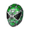 green spiderman style custom handmade motorcycle helmet