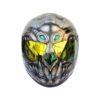 Grey ghost style custom handmade motocycle helmet