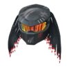 matt black with scars predator style custom handmade motorcycle helmet
