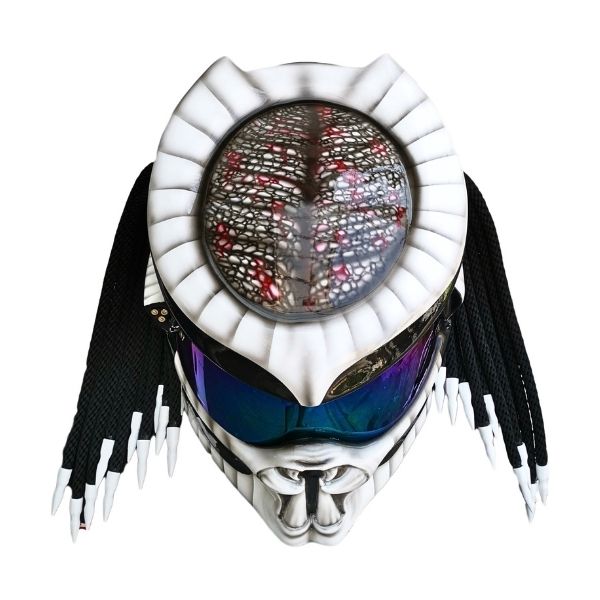 2_black-brain-predator-helmet b disease predator style custom handmade motorcycle helmet top side