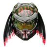 black with red symbols predator custom handmade motorcycle helmet
