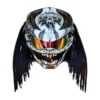yellow eyes ghost predator style custom handmade motorcycle helmet