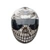 black and white teeth style custom handmade motocycle helmet