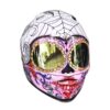 pinky face sugar skull style custom handmade motorcycle helmet
