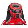 red and white wiht bat custom handmade motorcycle helmet
