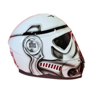 star wars style custom handmade motorcycle helmet right side