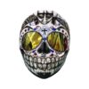 robot sugar skull style custom handmade motorcycle helmet