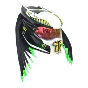 monster energy predator style custom handmade motorcycle helmet right side