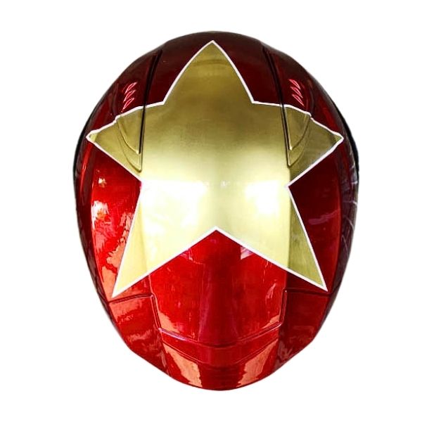 4_Ironman-handmade-helmet m ironman style custom handmade motorcycle helmet top side