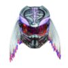 pinky and silver predator style custom handmade motorcycle helmet