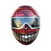 red skull with oakley glasses custom handmade helmet