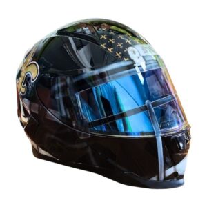 saints amecican football style custom handmade motorcycle helmet right side