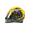 yellow shark style custom handmade motorcycle helmet