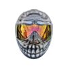 black skull ghost style custom handmade motocycle helmet