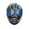 mixed flower sugar skull style custom handmade motorcycle helmet