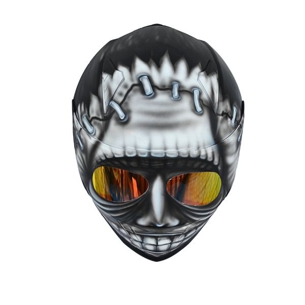 5_Funny-man-helmet a funny man custom handmade motorcycle helmet top side