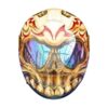 yellow and red skull helmet with fang custom handmade motorcycle helmet