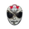 Black and white alien custom handmade motocycle helmet