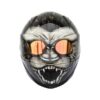 lion style custom handmade motorcycle helmet