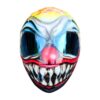 yellow joker style custom handmade motorcycle helmet