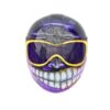 purple smiley with oakley grasses custom handmade motorcycle helmet