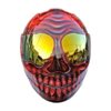 red skull style custom handmade motorcycle helmet