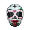 roses sugar skull custom handmade motorcycle helmet