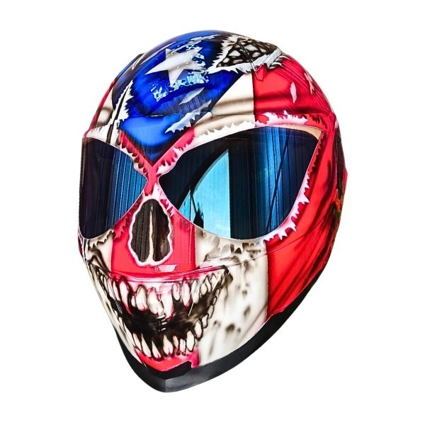 7_American-flag-helmet y pueto rico flag style custom handmade motorcycle helmet left side