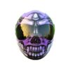 Purple ghost style custom handmade motorcycle helmet